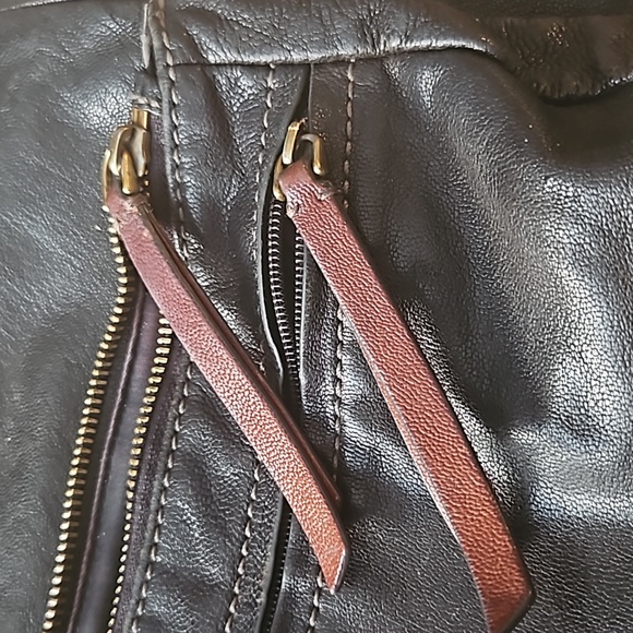 Fossil Corey Black and Brown Leather Crossbody Bag - Picture 12 of 12